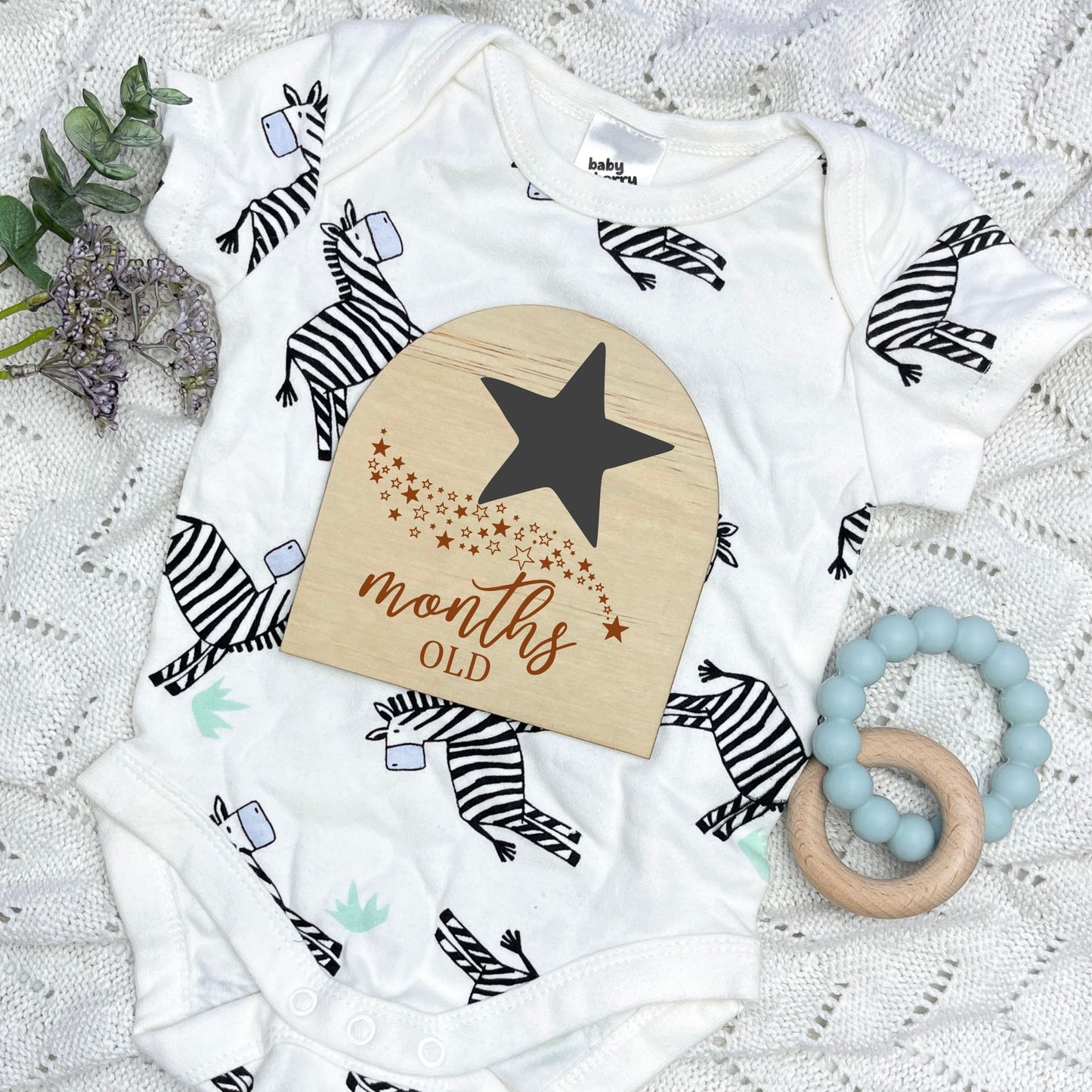 Starry Stars Reusable milestone cards, fill in your own milestone card, baby shower gift, weeks old, months old, milestone cards