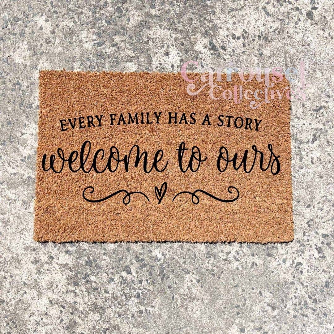 Welcome to ours doormat, custom doormat, personalised doormat, door mat