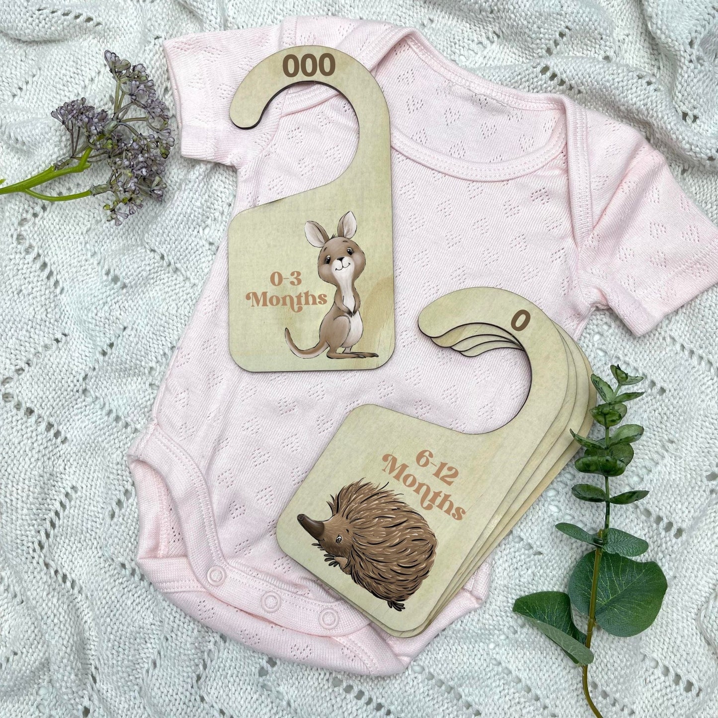 Nursery clothes dividers, baby clothing organiser, Aussie Animals, koala, kangaroo, kookaburra