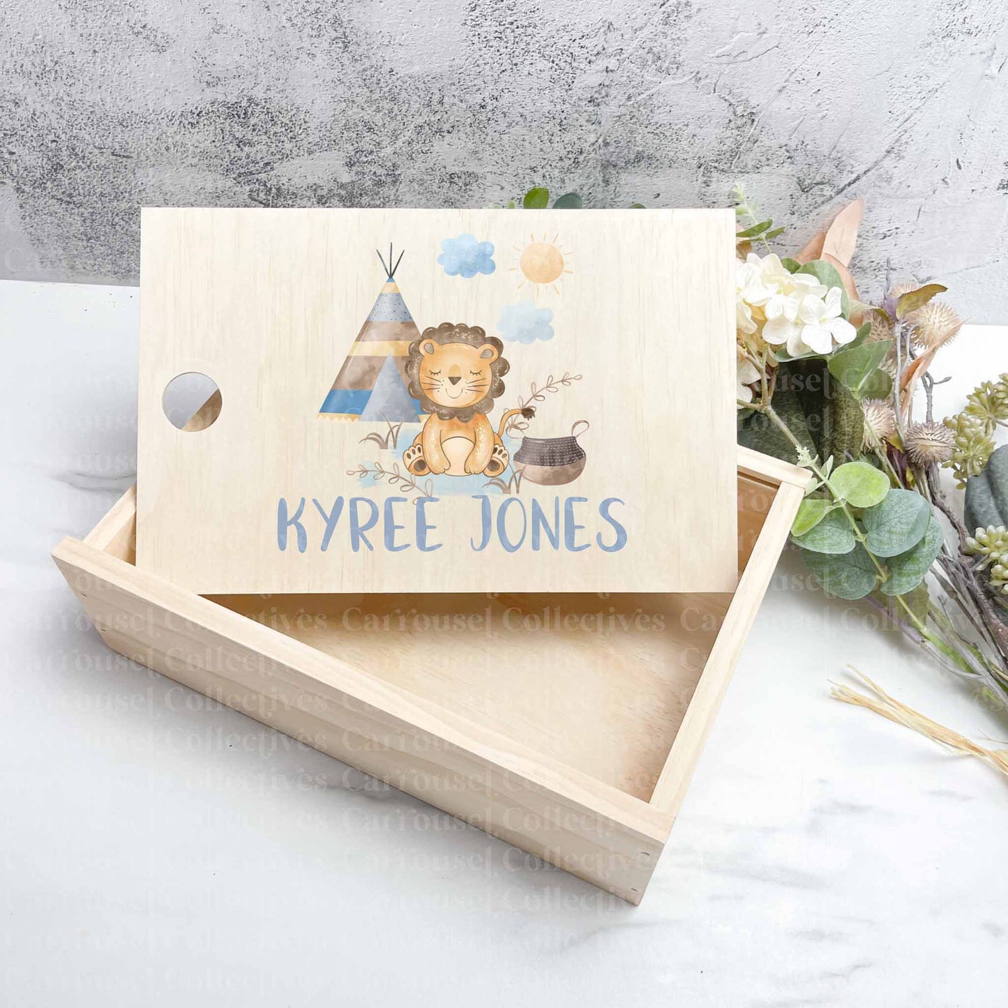 Baby lion baby keepsake boxes - Memories box