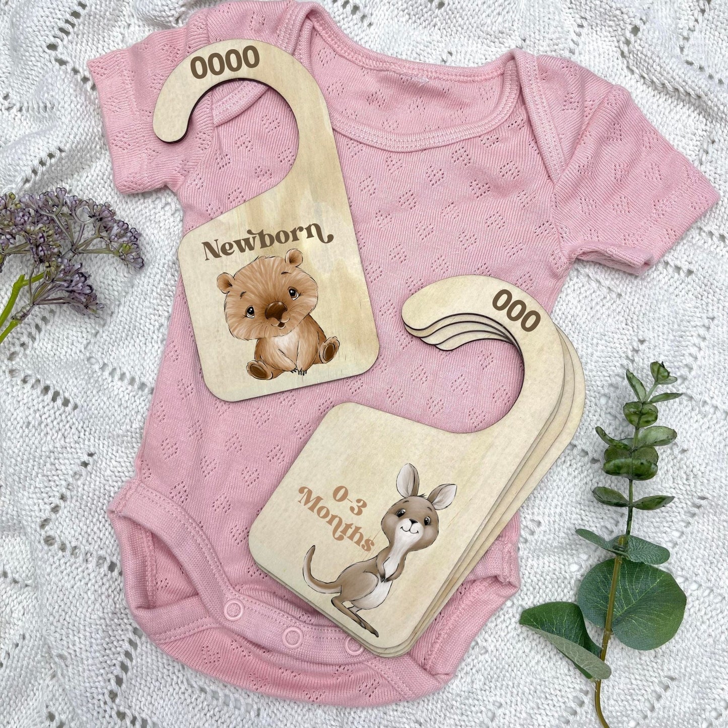 Nursery clothes dividers, baby clothing organiser, Aussie Animals, koala, kangaroo, kookaburra