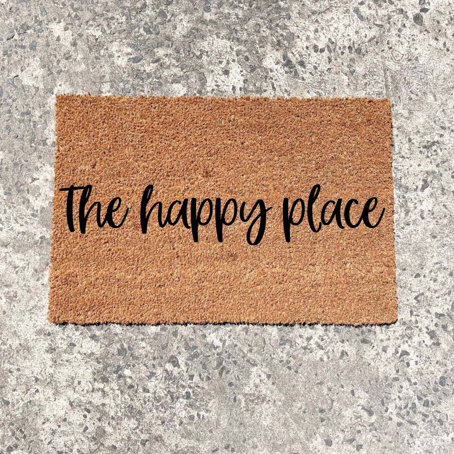The happy place doormat, custom doormat, personalised doormat, door mat