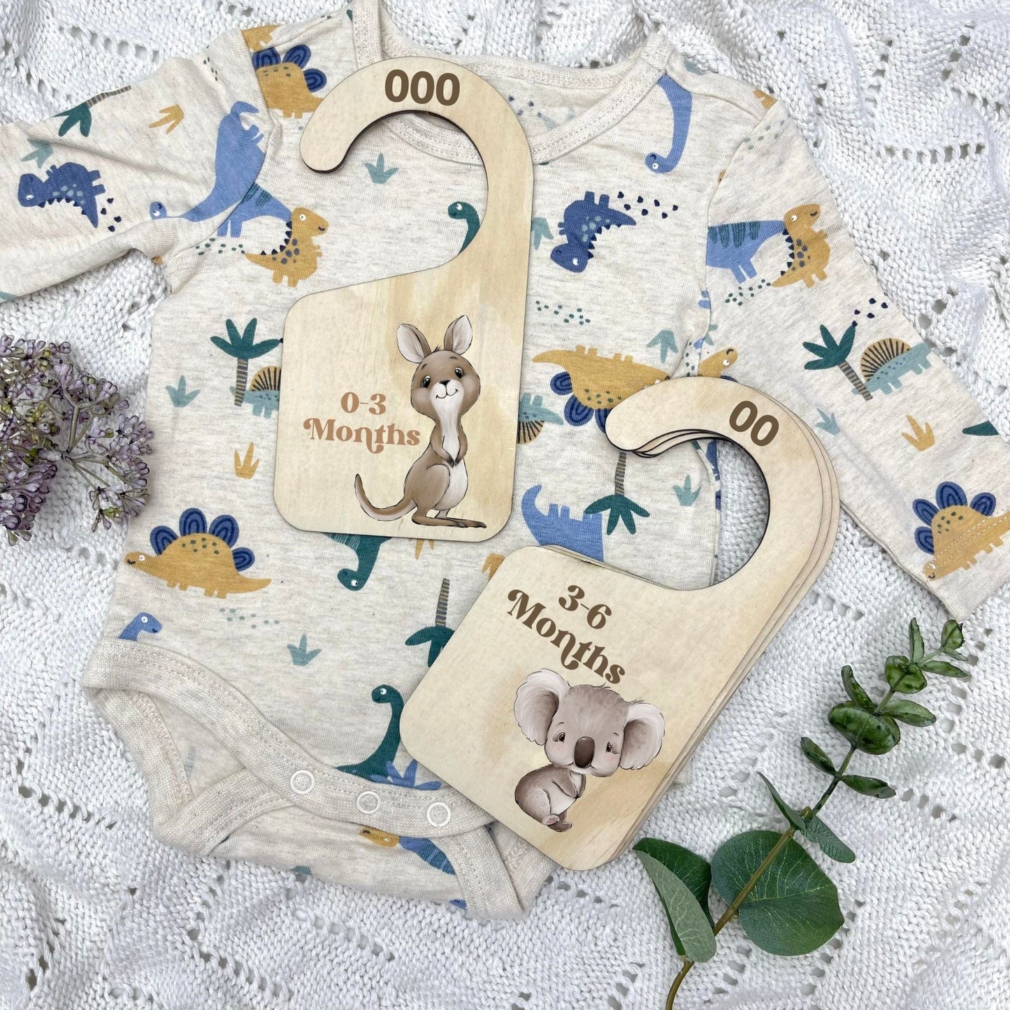Nursery clothes dividers, baby clothing organiser, Aussie Animals, koala, kangaroo, kookaburra