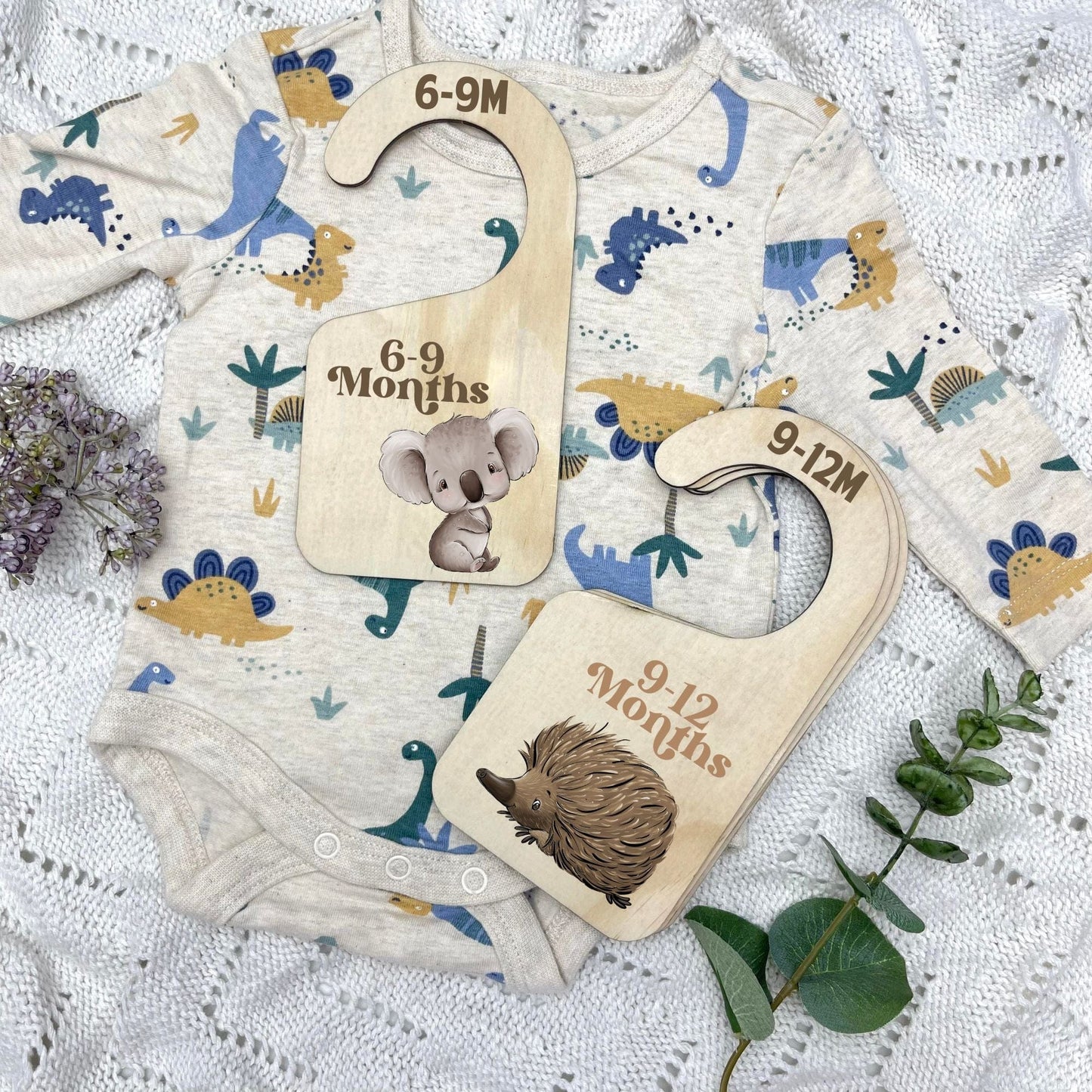 Nursery clothes dividers, baby clothing organiser, Aussie Animals, koala, kangaroo, kookaburra