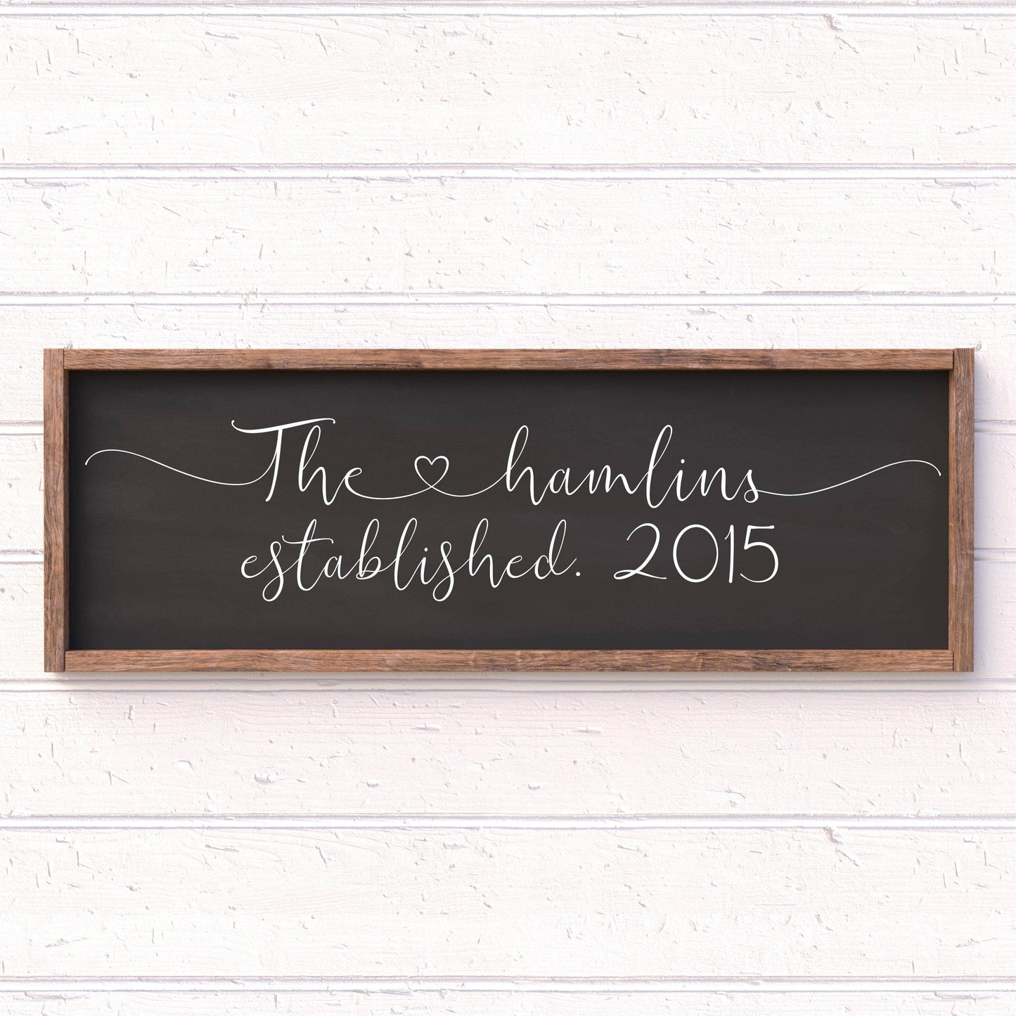 CUSTOM Family Name Established - CUSTOM Framed Wood Signs