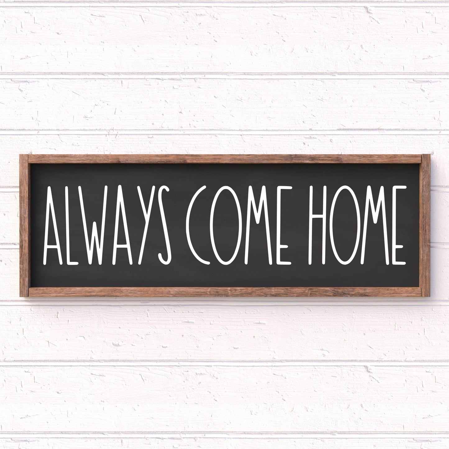Always Come Home framed wood sign, farmhouse sign, rustic decor, home decor