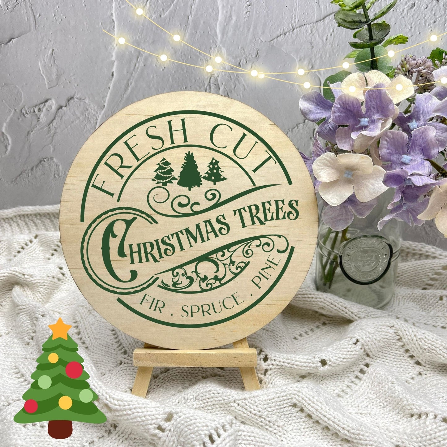 Fresh Cut Christmas Trees Sign, Seasonal Decor, Holidays decor, Christmas Decor, festive decorations c13