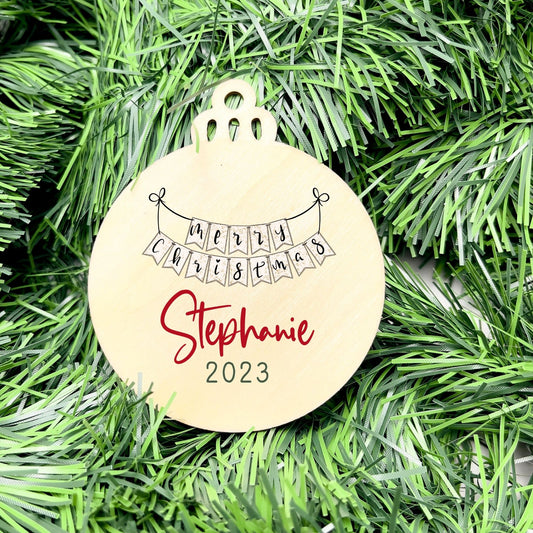 Personalised Name bauble, christmas ornament, christmas bauble, personalised ornament, family ornament