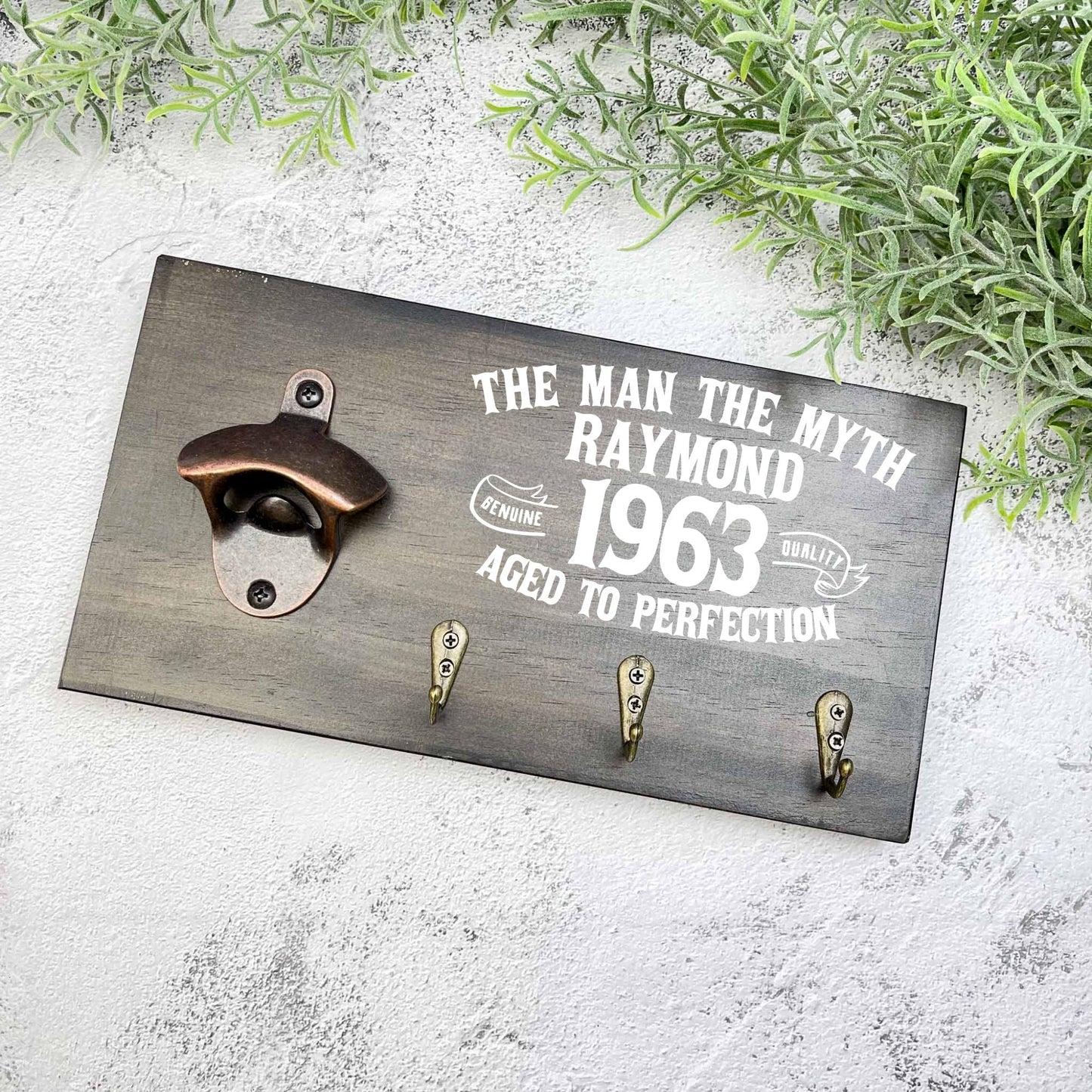 Personalised 60th Birthday beer sign, 1963 beer sign gift, 1964 birthday, 60th celebration, bottle opener sign