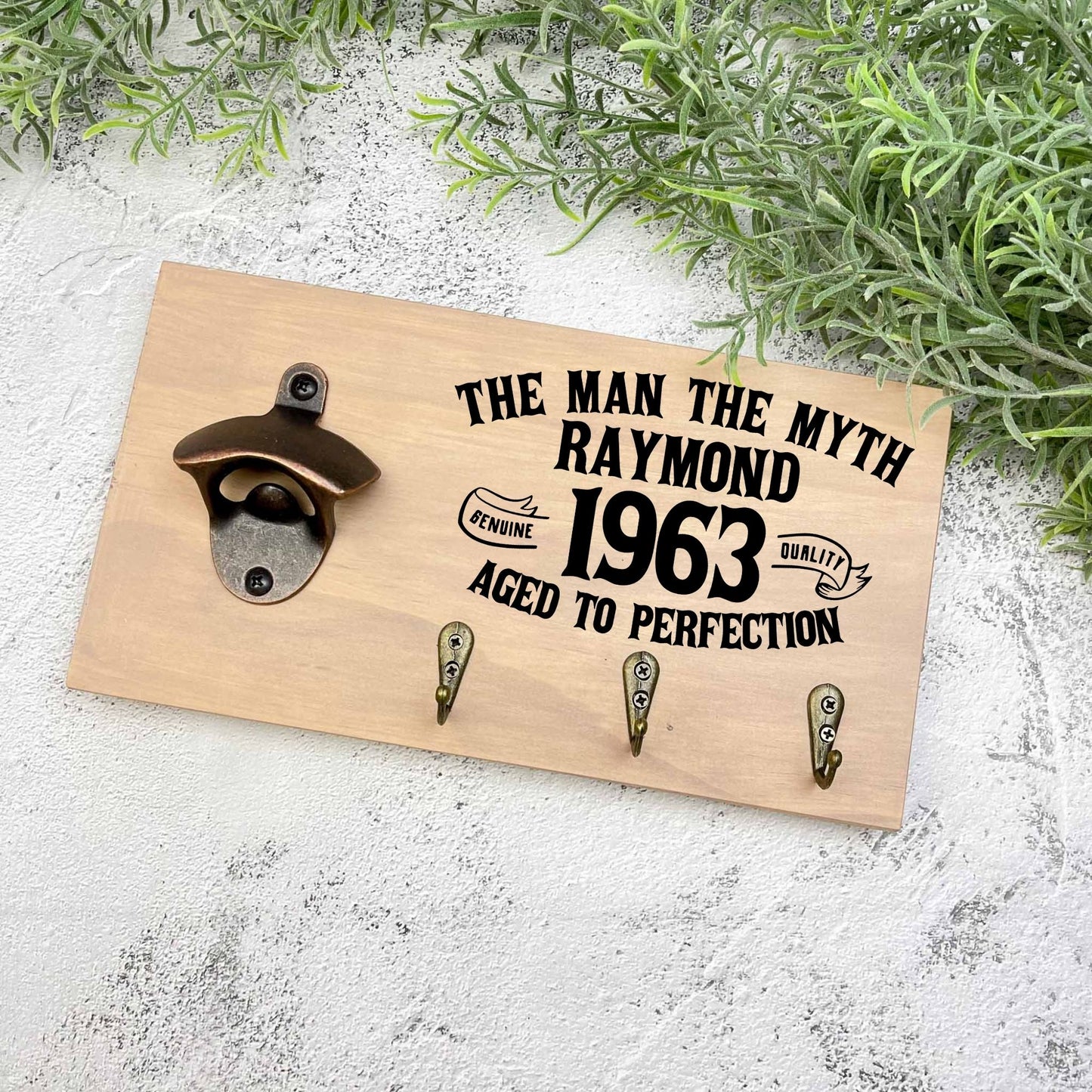 Personalised 60th Birthday beer sign, 1963 beer sign gift, 1964 birthday, 60th celebration, bottle opener sign