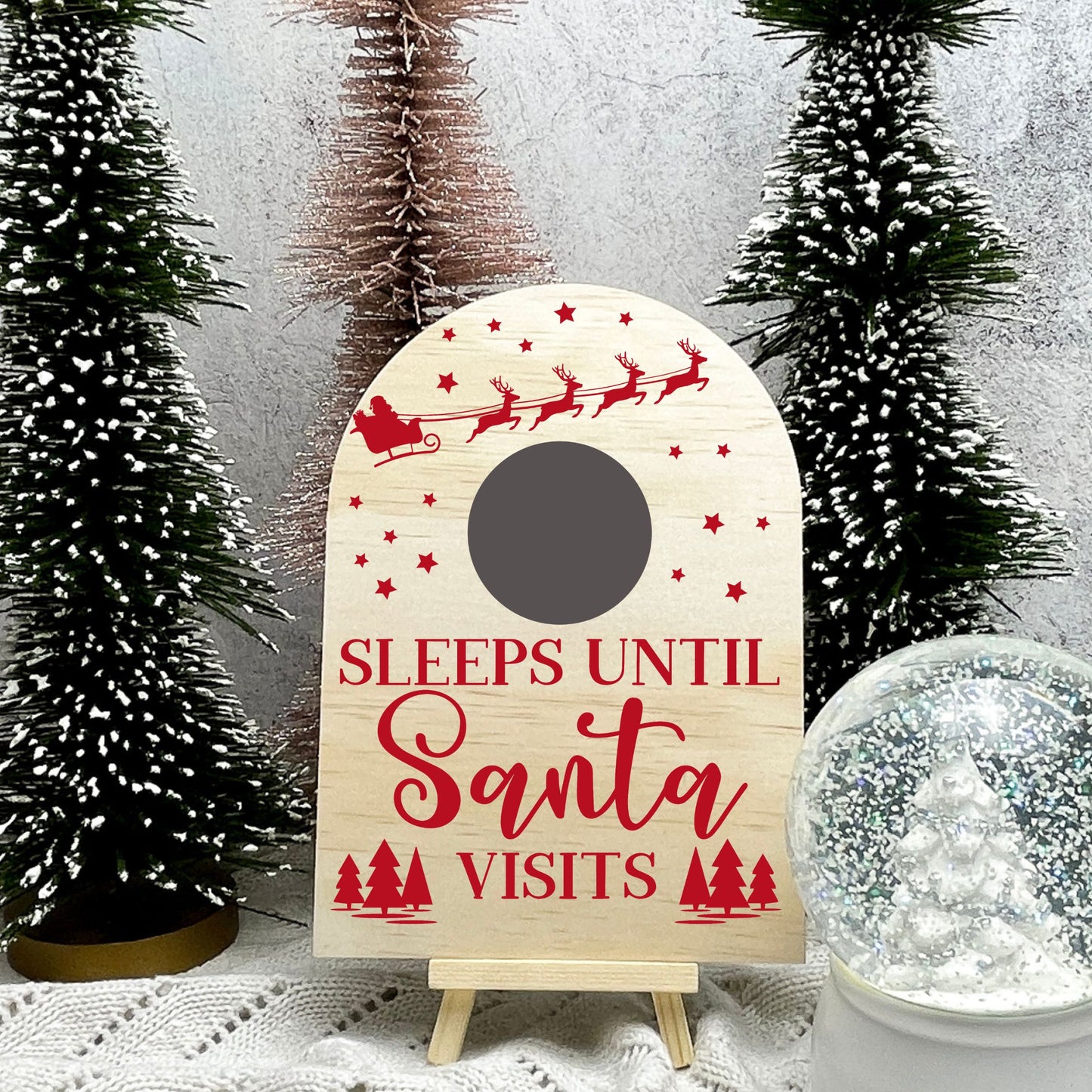 Santa Countdown, Sleeps Until Santa Visits Sign, Christmas Countdown, Kids Christmas, Countdown Board