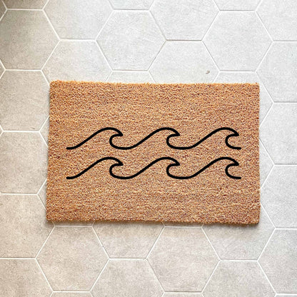 Waves doormat, beach home doormat, custom doormat, personalised doormat