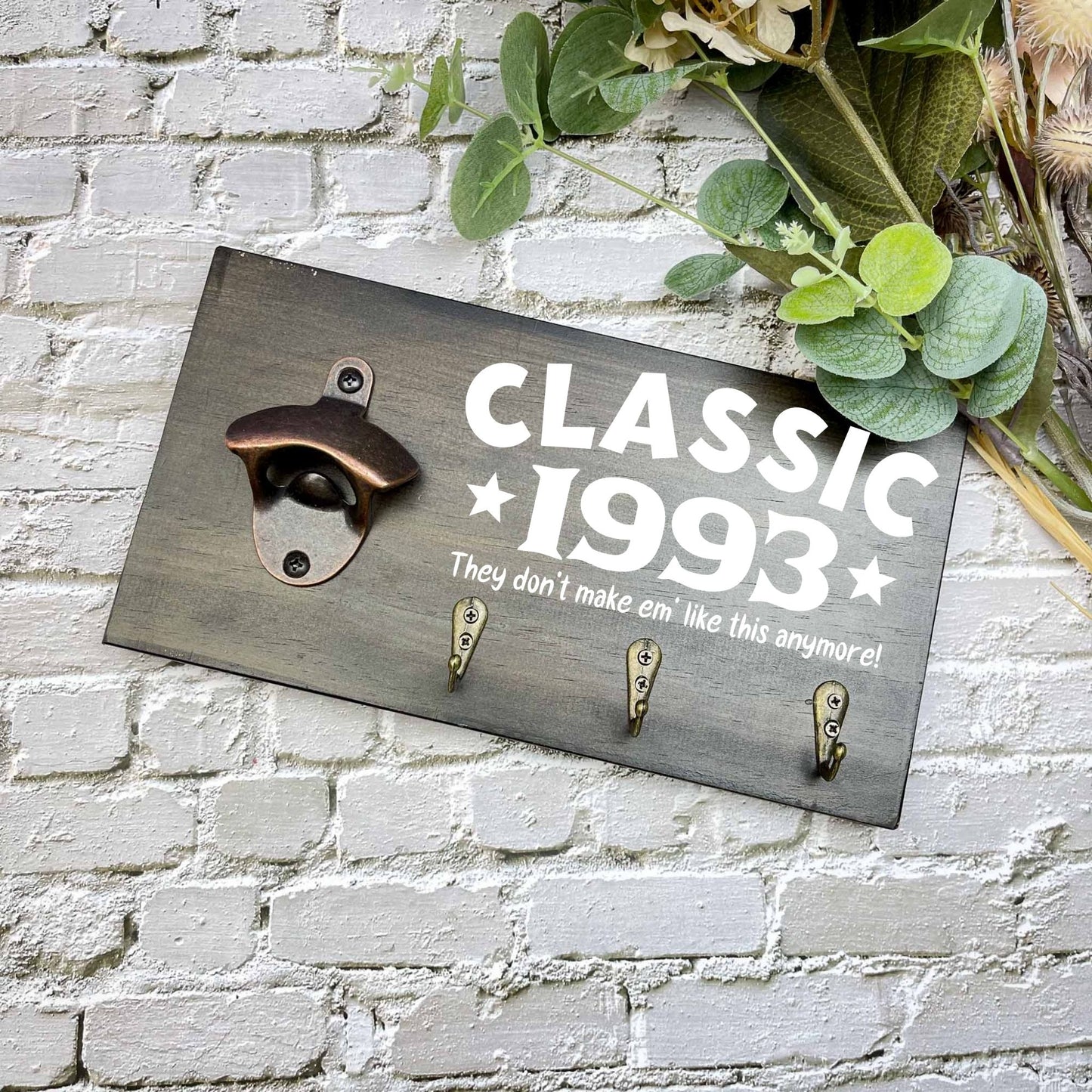 Classic 30th Birthday beer sign, 1993 beer sign gift, 1994 birthday, 30th celebration, bottle opener sign