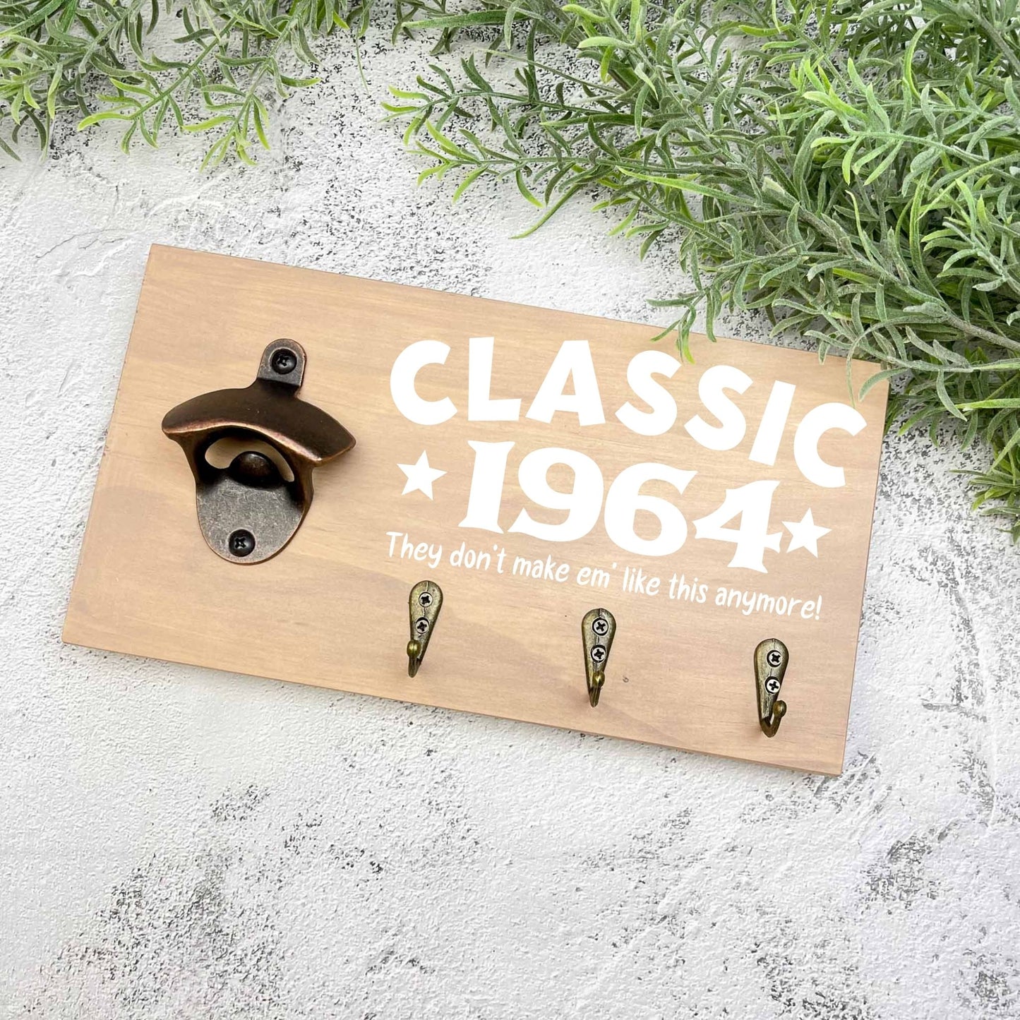 Classic 60th Birthday beer sign, 1963 beer sign gift, 1964 birthday, 60th celebration, bottle opener sign