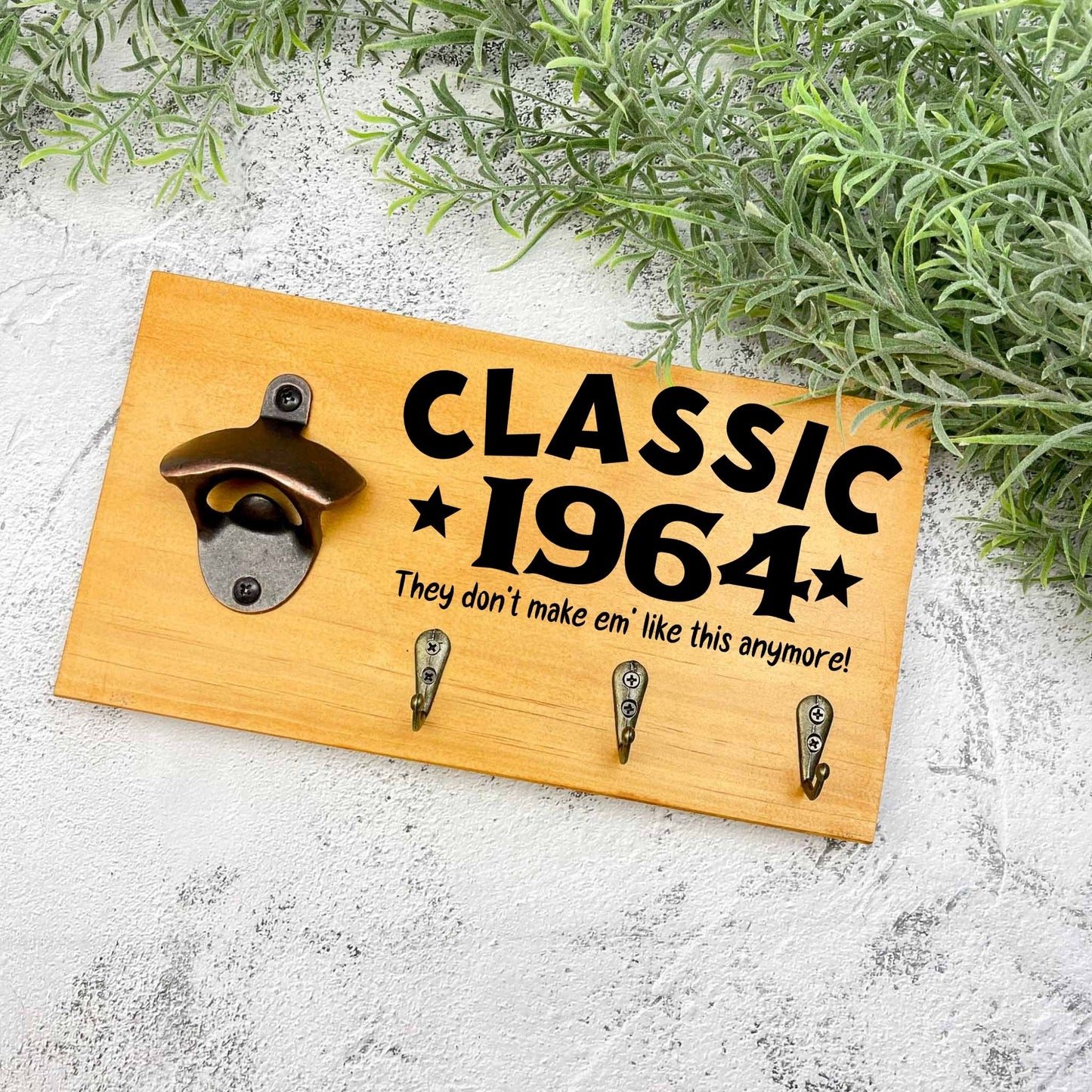 Classic 60th Birthday beer sign, 1963 beer sign gift, 1964 birthday, 60th celebration, bottle opener sign