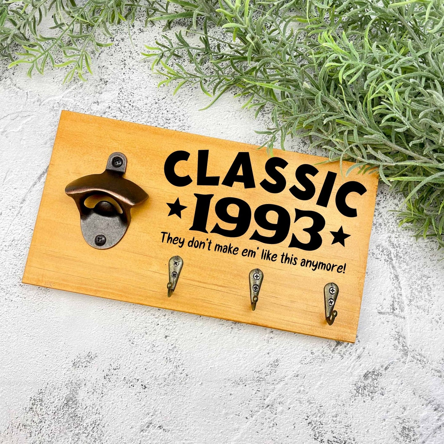 Classic 30th Birthday beer sign, 1993 beer sign gift, 1994 birthday, 30th celebration, bottle opener sign