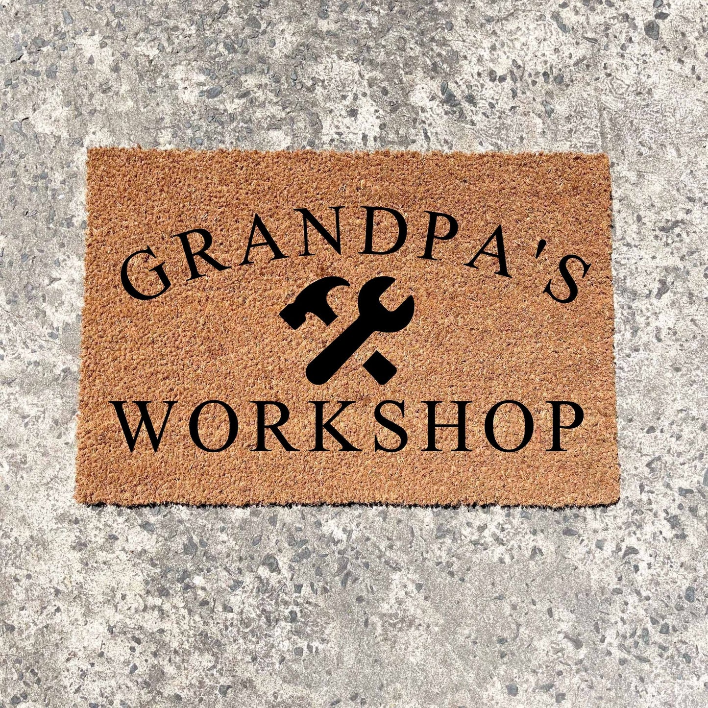 Grandpa's Workshop doormat, fathers day gift, gifts for him, birthday gift, dad doormat, grandpa doormat