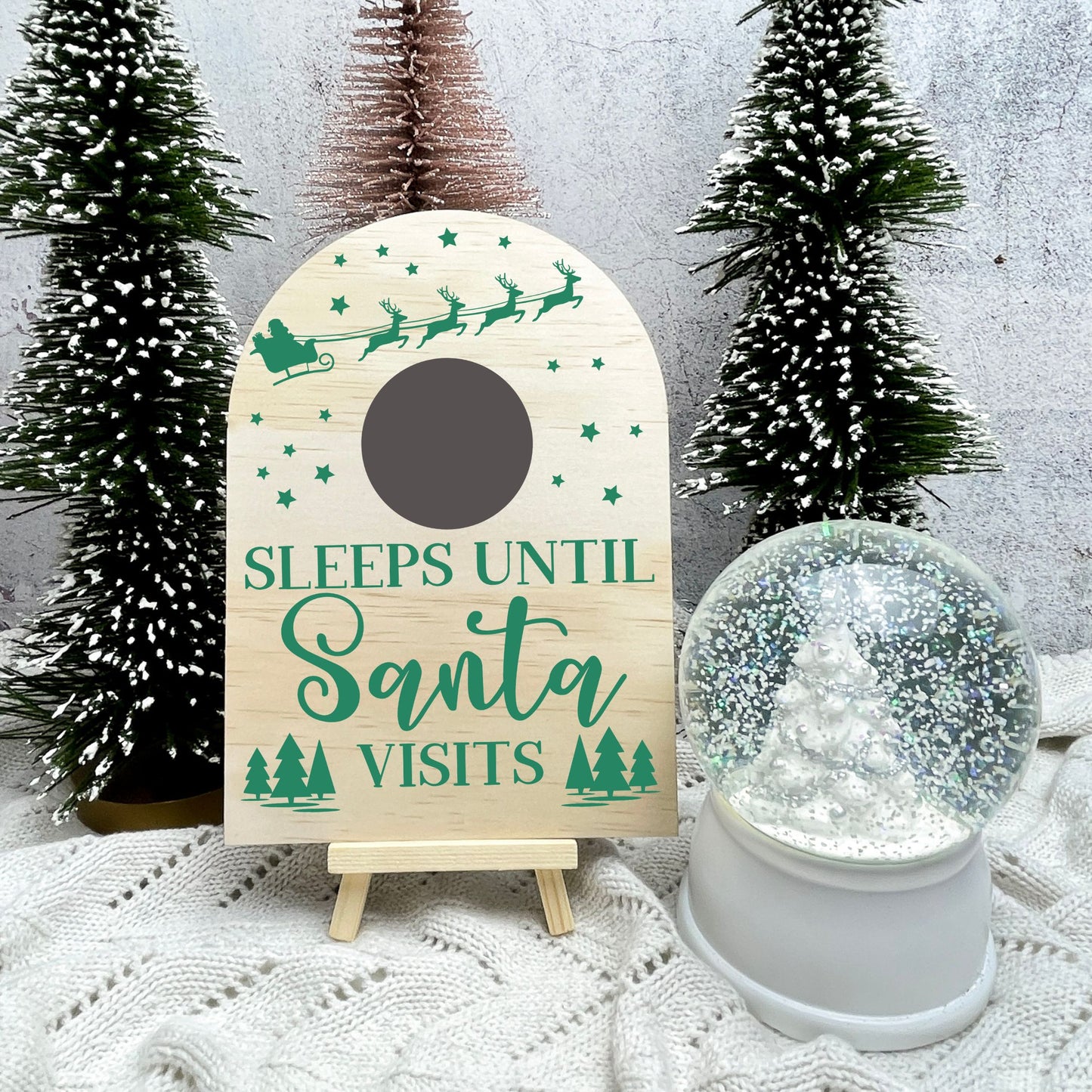 Santa Countdown, Sleeps Until Santa Visits Sign, Christmas Countdown, Kids Christmas, Countdown Board