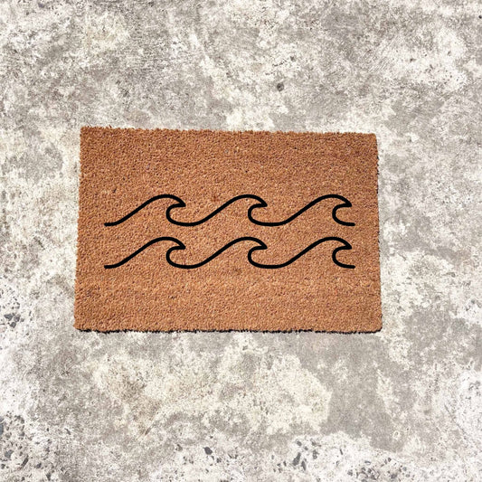 Waves doormat, beach home doormat, custom doormat, personalised doormat