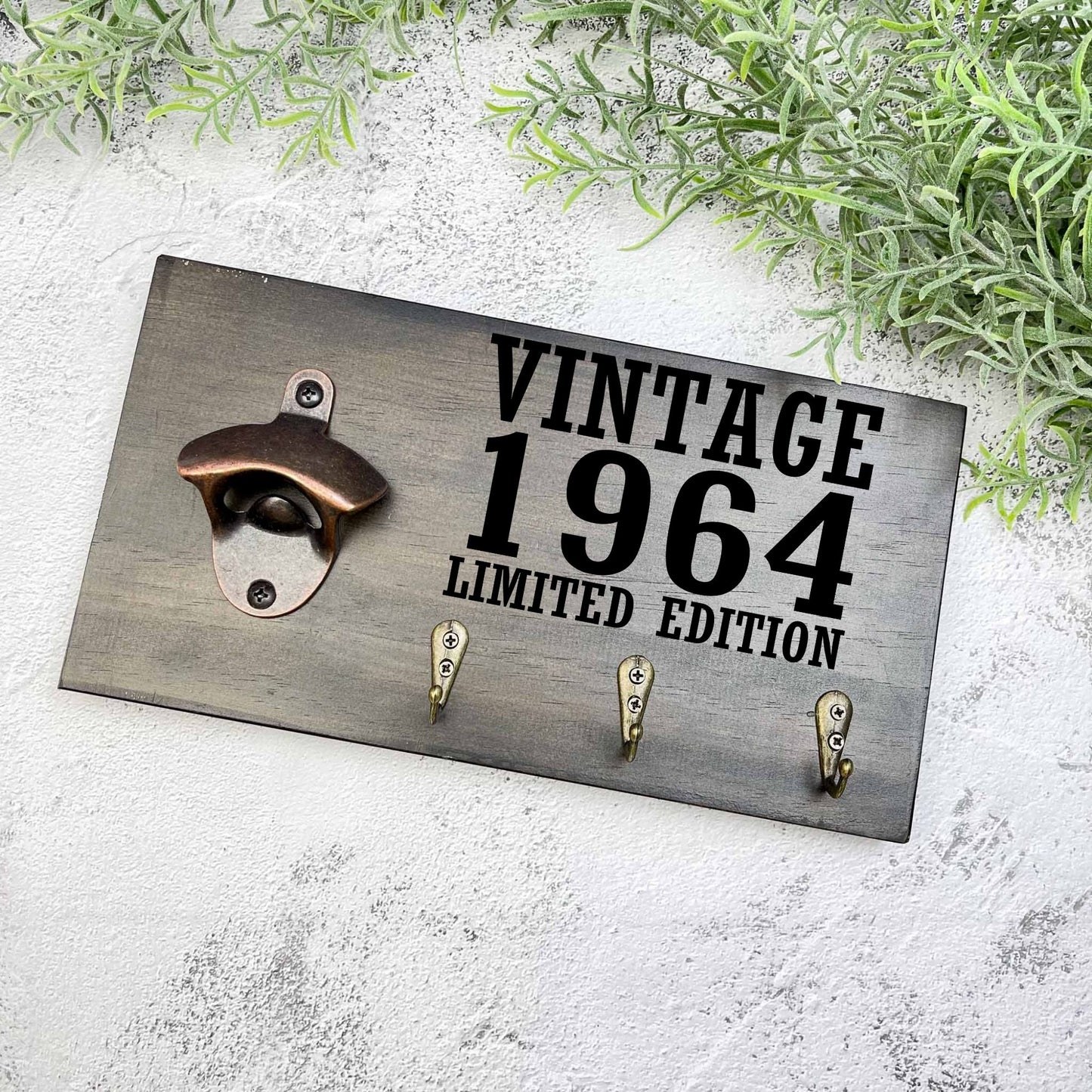 Vintage 60th Birthday beer sign, 1963 beer sign gift, 1964 birthday, 60th celebration, bottle opener sign