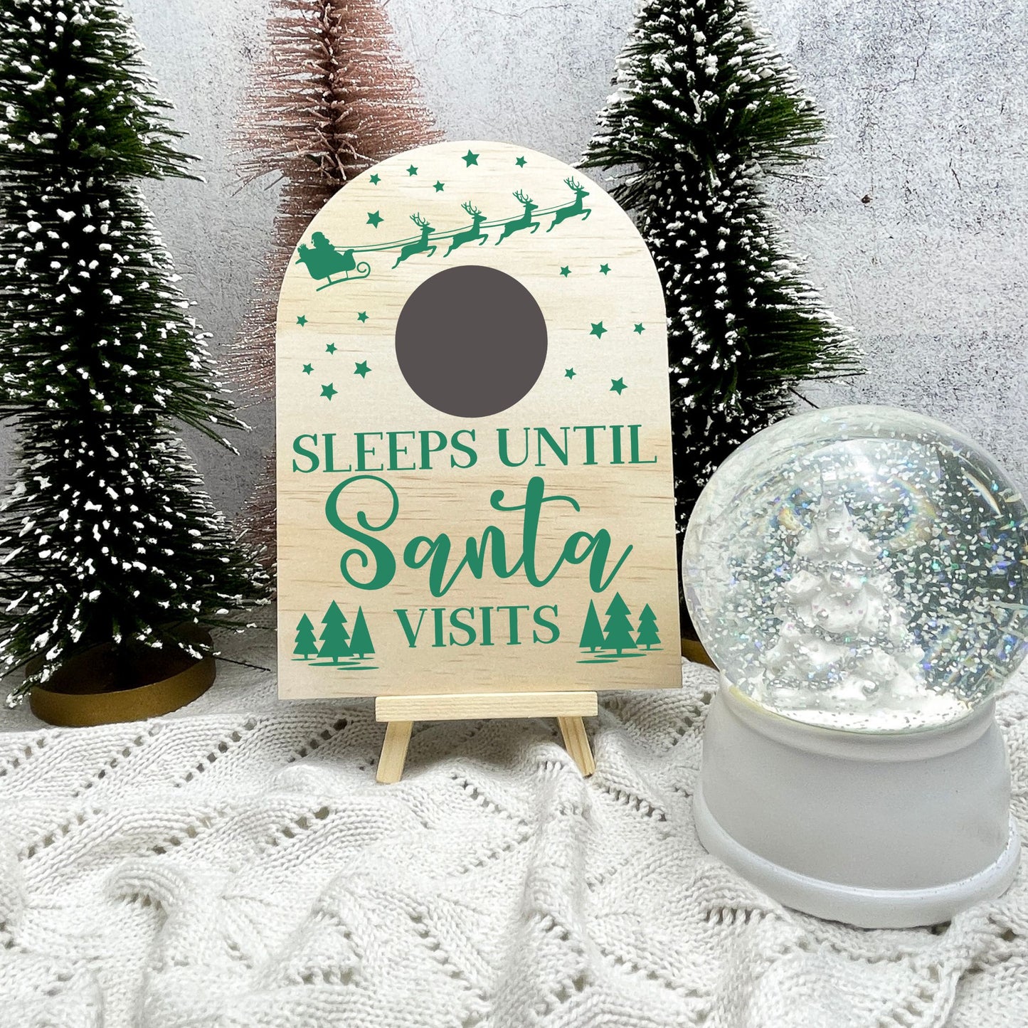 Santa Countdown, Sleeps Until Santa Visits Sign, Christmas Countdown, Kids Christmas, Countdown Board