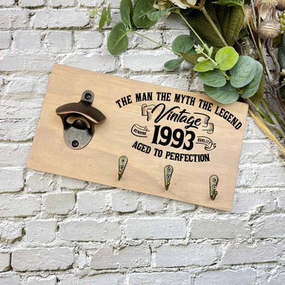 The man the myth the legend 30th Birthday beer sign, 1993 beer sign gift, 1994 birthday, 30th celebration, bottle opener sign