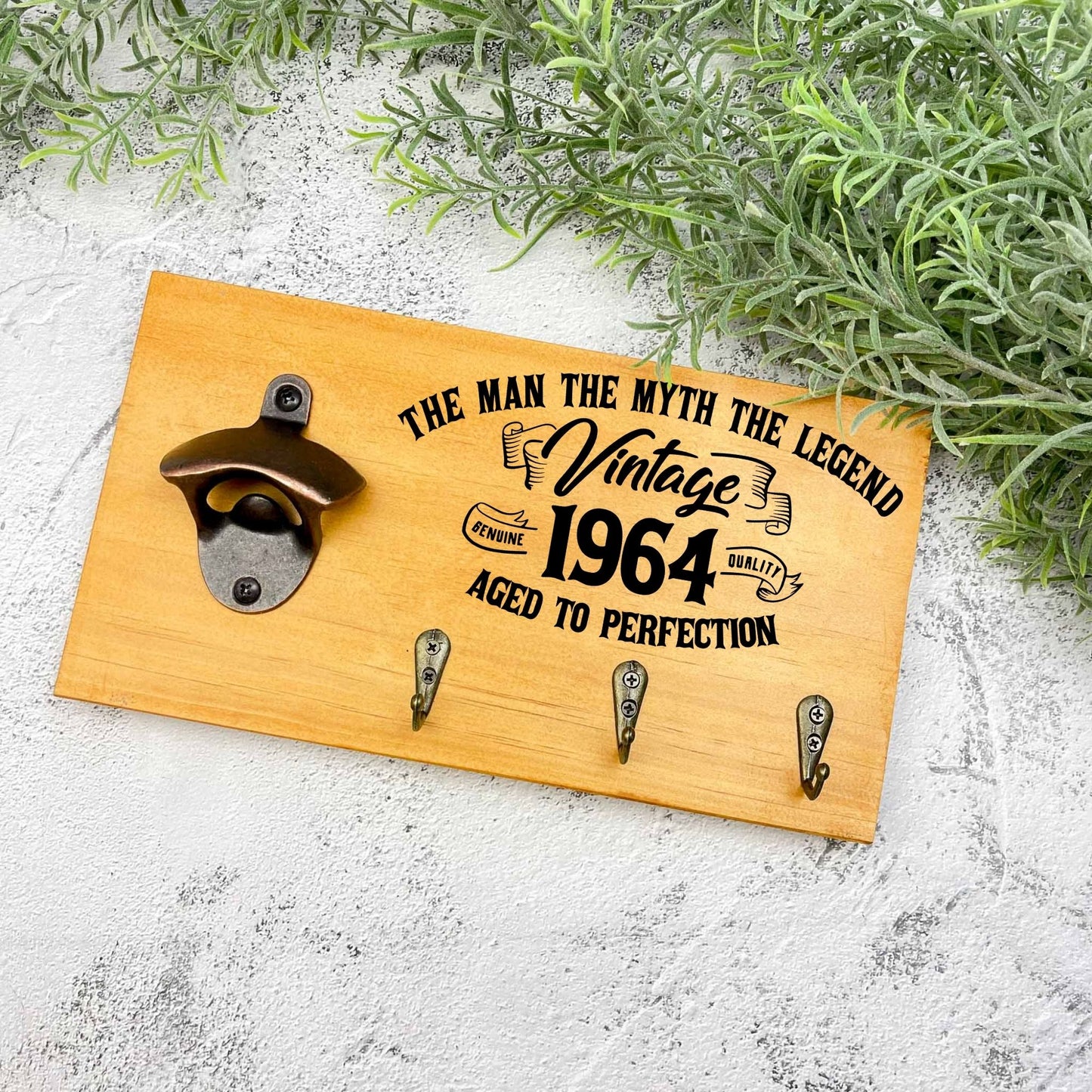 Man the myth the legend 60th Birthday beer sign, 1963 beer sign gift, 1964 birthday, 60th celebration, bottle opener sign