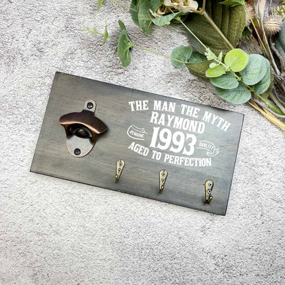 Personalised 30th Birthday beer sign, 1993 beer sign gift, 1994 birthday, 30th celebration, bottle opener sign