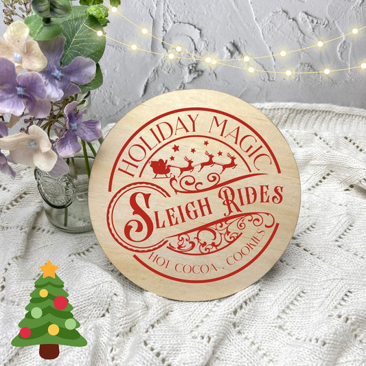 Sleigh Rides Sign, Seasonal Decor, Holidays decor, Christmas Decor, festive decorations c18