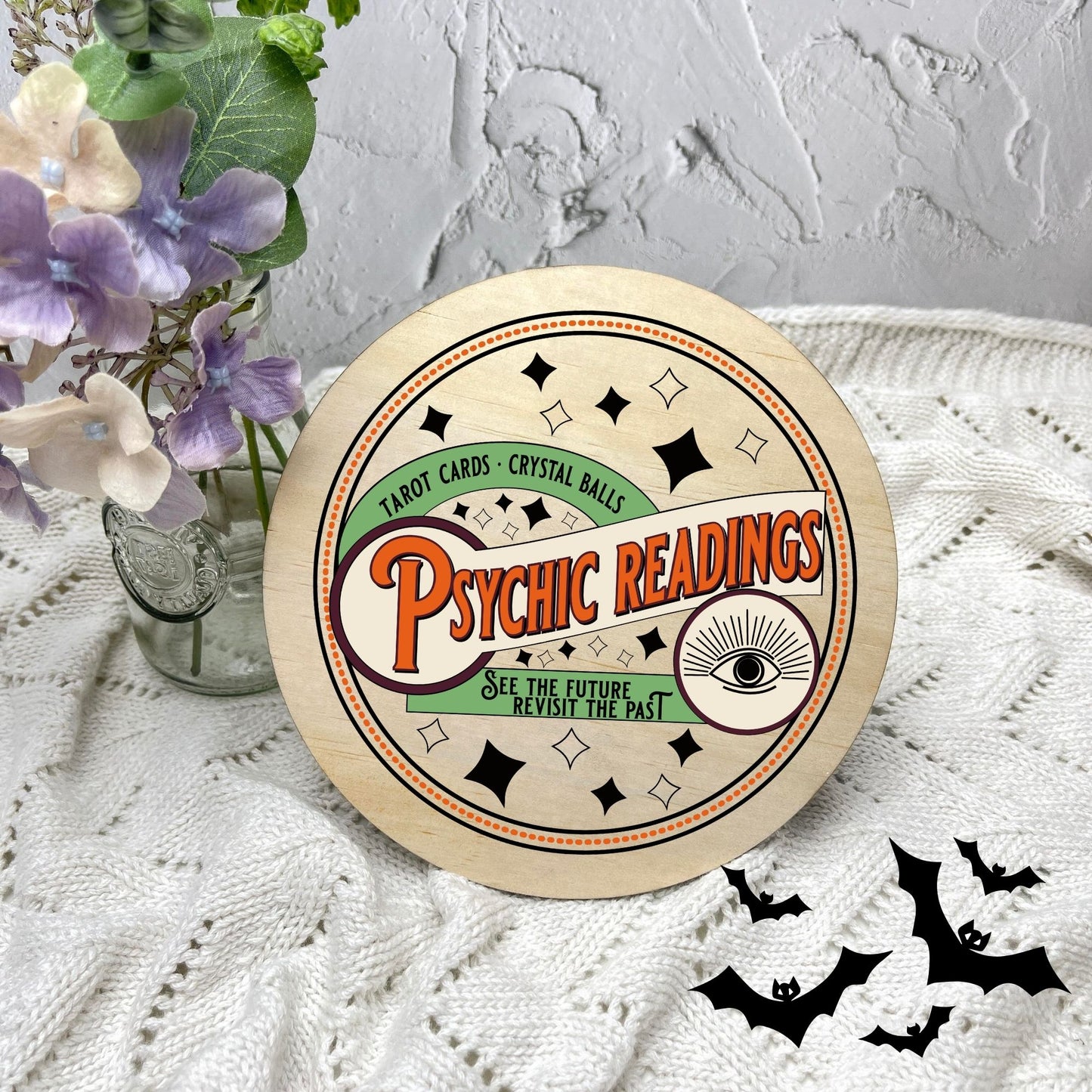 Psychic readings sign, Halloween Decor, Spooky Vibes, hocus pocus sign, trick or treat decor, haunted house h18