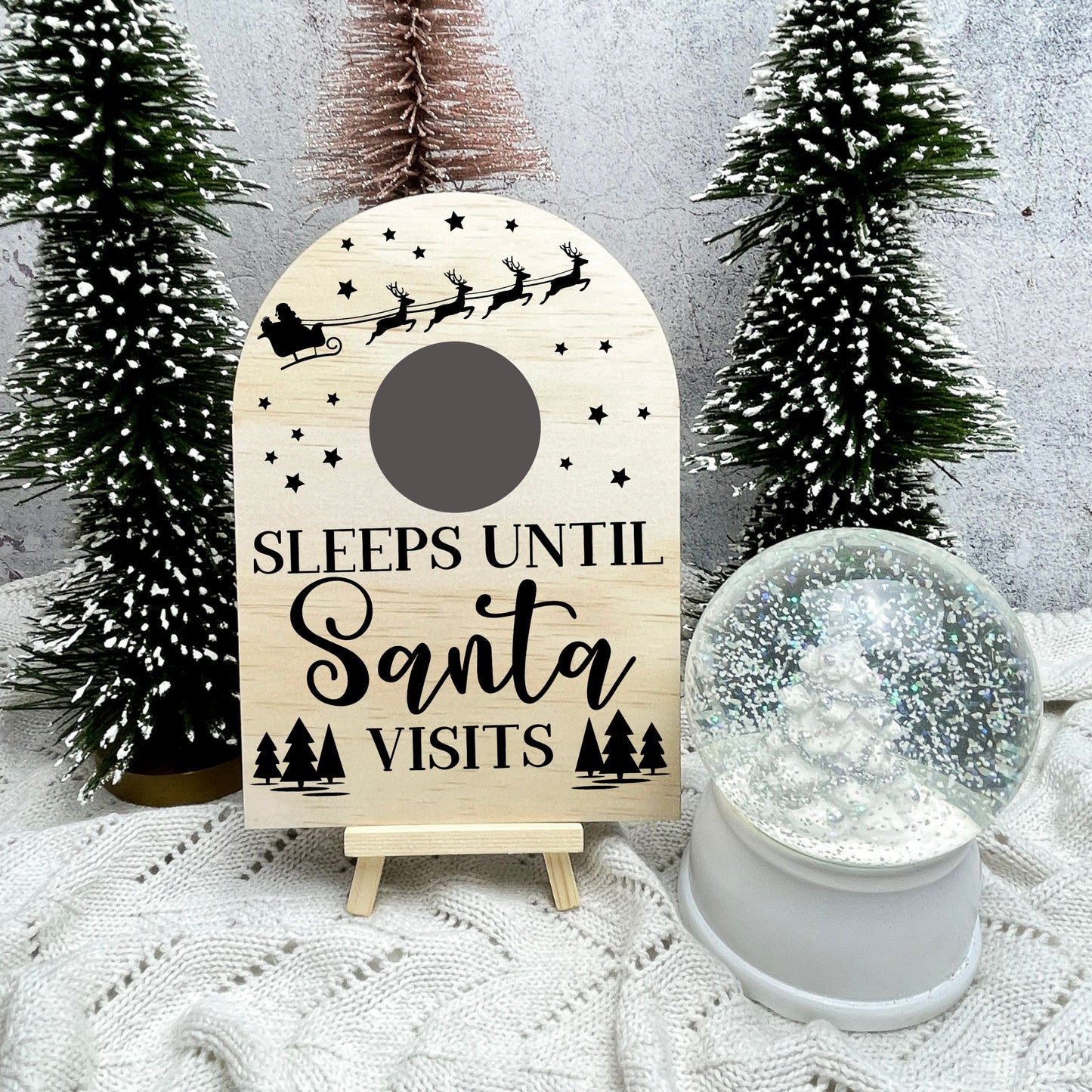 Santa Countdown, Sleeps Until Santa Visits Sign, Christmas Countdown, Kids Christmas, Countdown Board