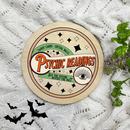 Psychic readings sign, Halloween Decor, Spooky Vibes, hocus pocus sign, trick or treat decor, haunted house h18