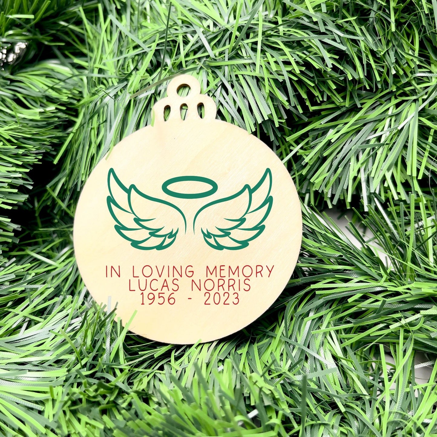 Personalised memorial bauble, loving memory christmas ornament, christmas bauble, personalised ornament, family ornament, passed away bauble