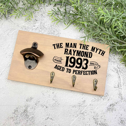 Personalised 30th Birthday beer sign, 1993 beer sign gift, 1994 birthday, 30th celebration, bottle opener sign