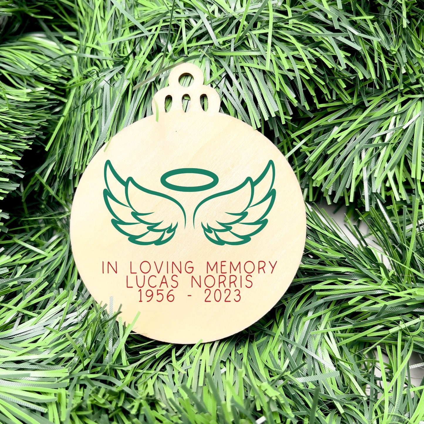 Personalised memorial bauble, loving memory christmas ornament, christmas bauble, personalised ornament, family ornament, passed away bauble