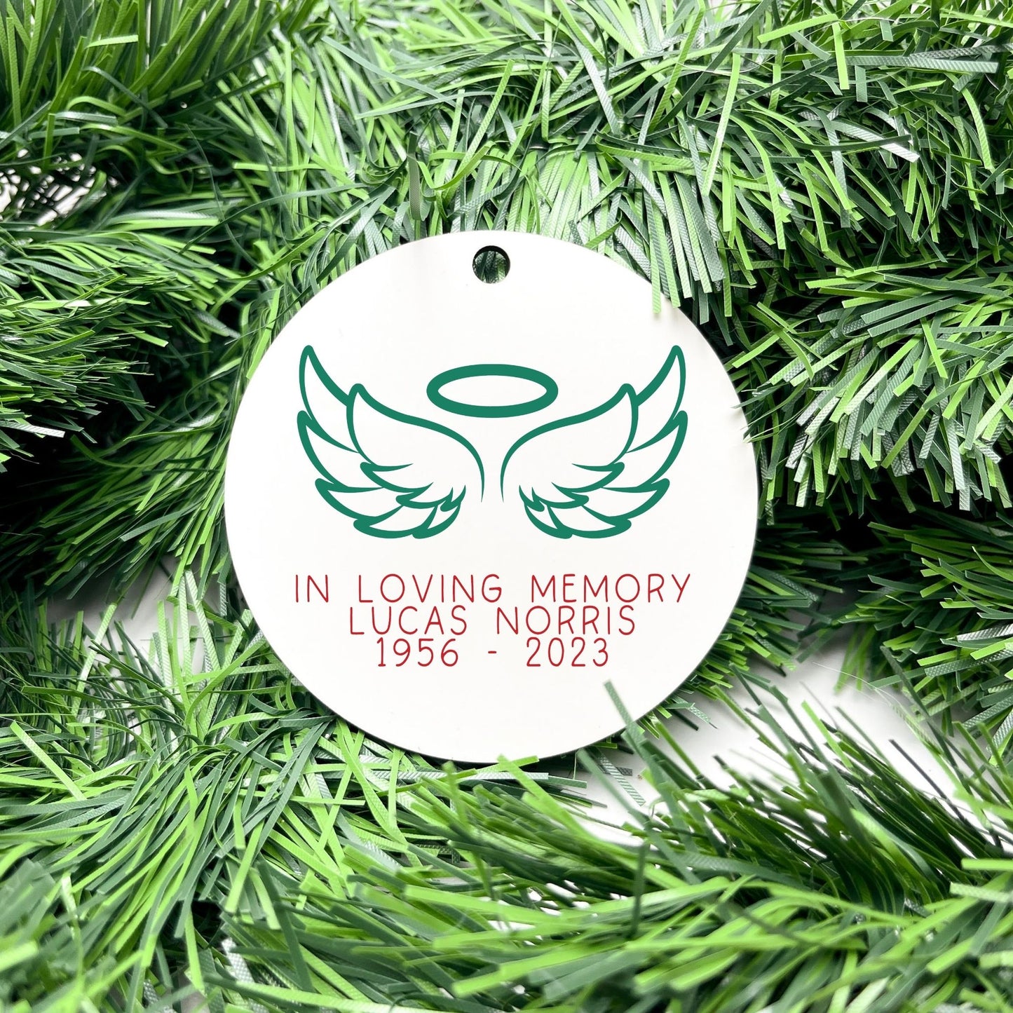 Personalised memorial bauble, loving memory christmas ornament, christmas bauble, personalised ornament, family ornament, passed away bauble
