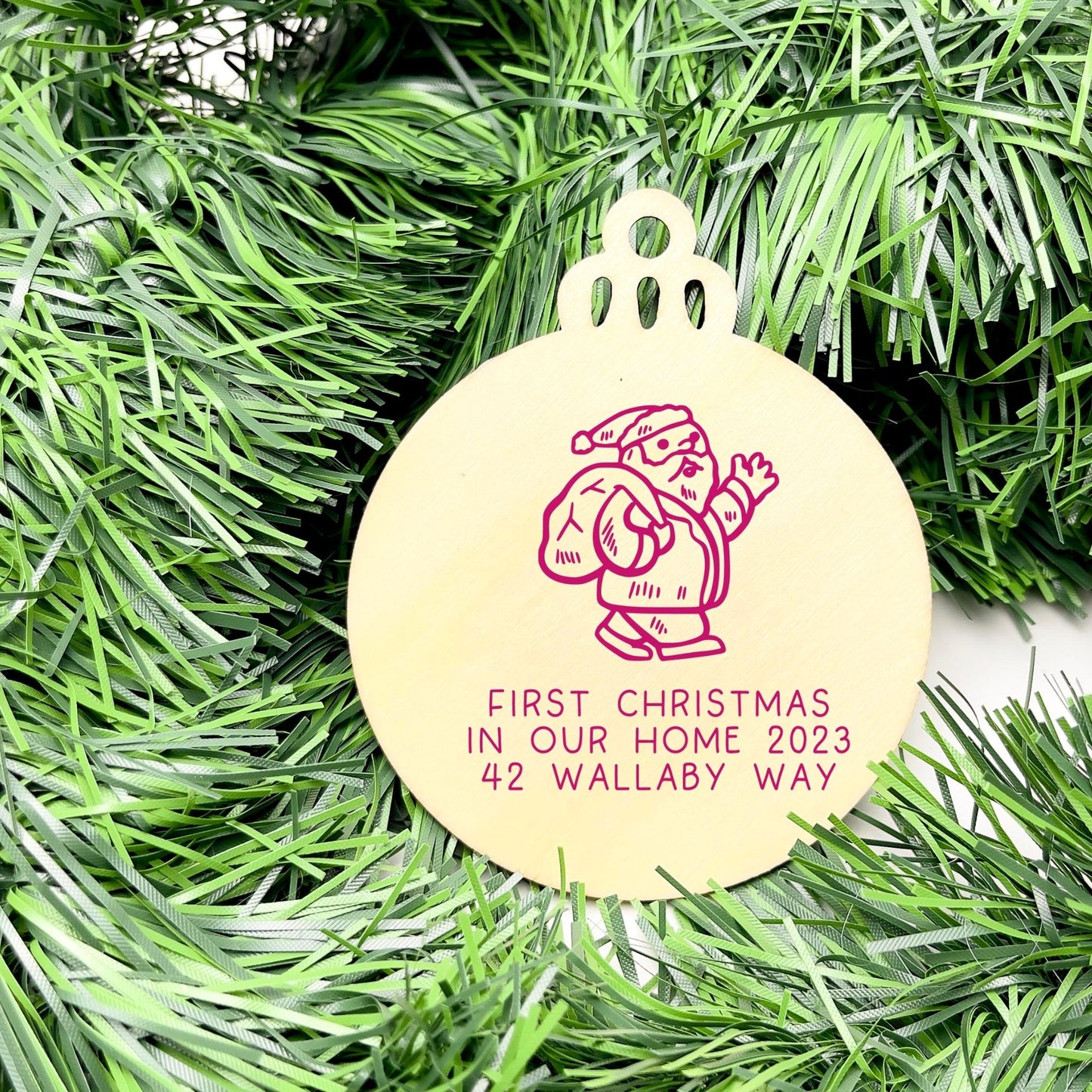 Personalised first Christmas in new home bauble, Housewarming Ornament, Cozy Home Decoration, new home bauble, holiday decor, christmas tree