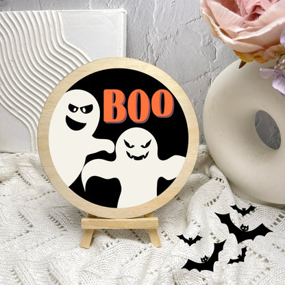 Boo! sign, Halloween Decor, Spooky Vibes, hocus pocus sign, trick or treat decor, haunted house h44