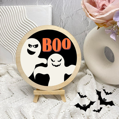 Boo! sign, Halloween Decor, Spooky Vibes, hocus pocus sign, trick or treat decor, haunted house h44