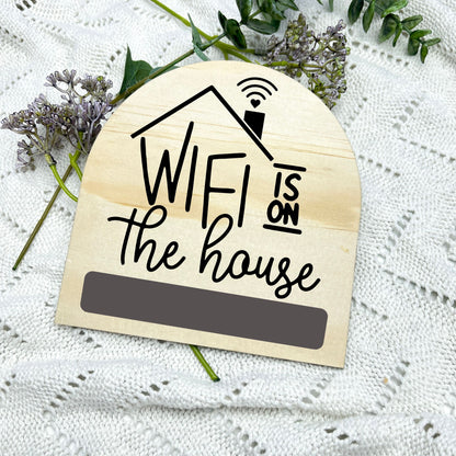 Welcome Wifi Chalkboard, Wifi sign, fill in wifi board, airbnb sign, home wifi