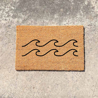 Waves doormat, beach home doormat, custom doormat, personalised doormat