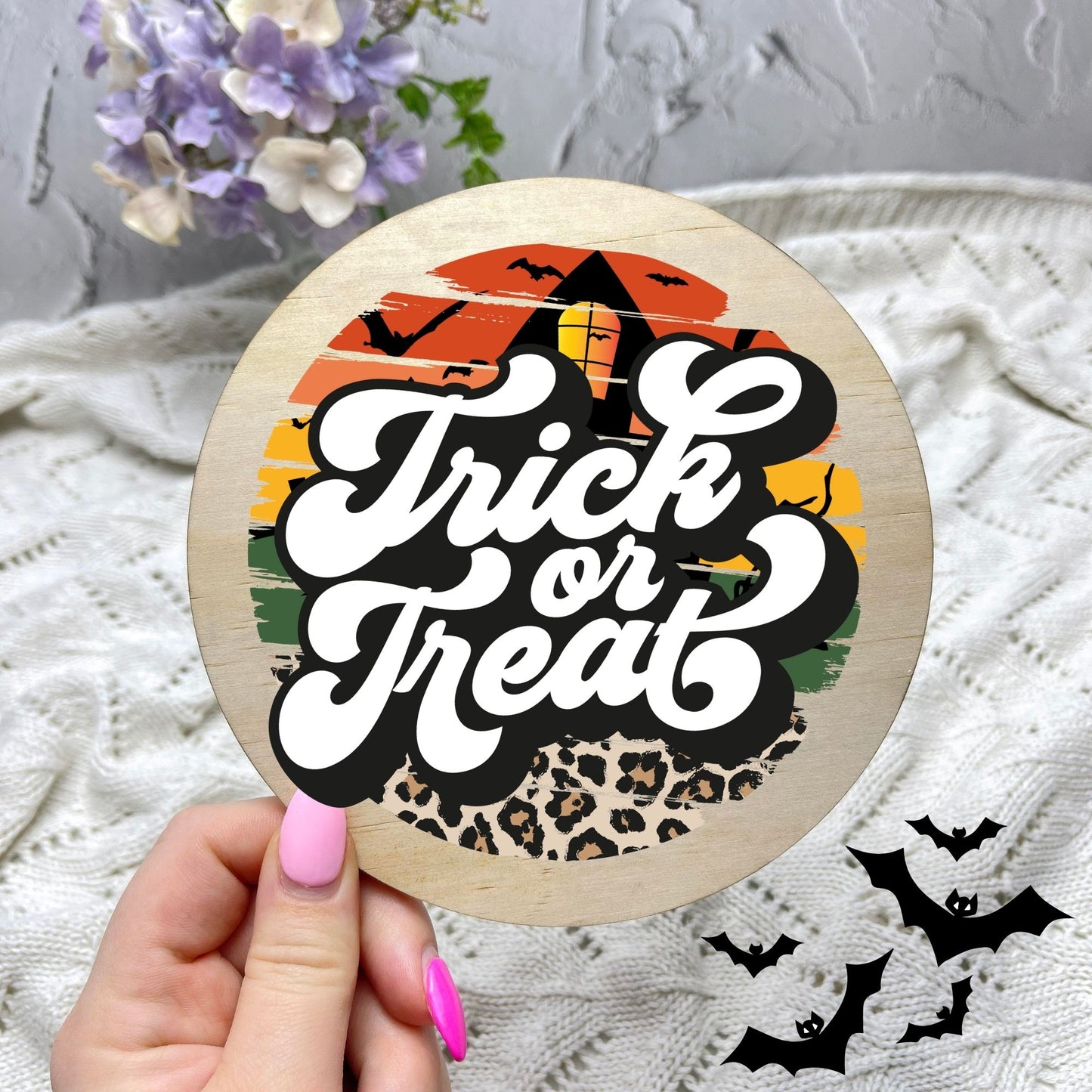 Trick or treat sign, Halloween Decor, Spooky Vibes, hocus pocus sign, trick or treat decor, haunted house h2