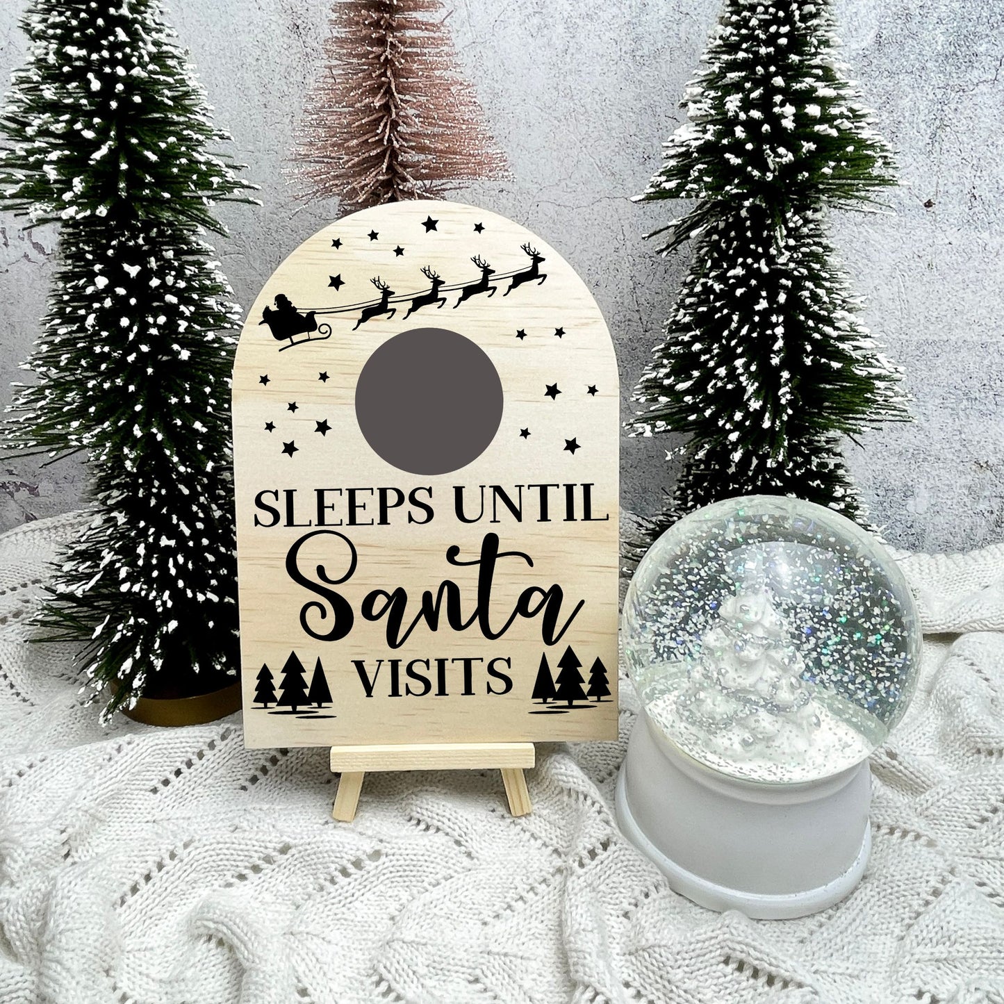 Santa Countdown, Sleeps Until Santa Visits Sign, Christmas Countdown, Kids Christmas, Countdown Board