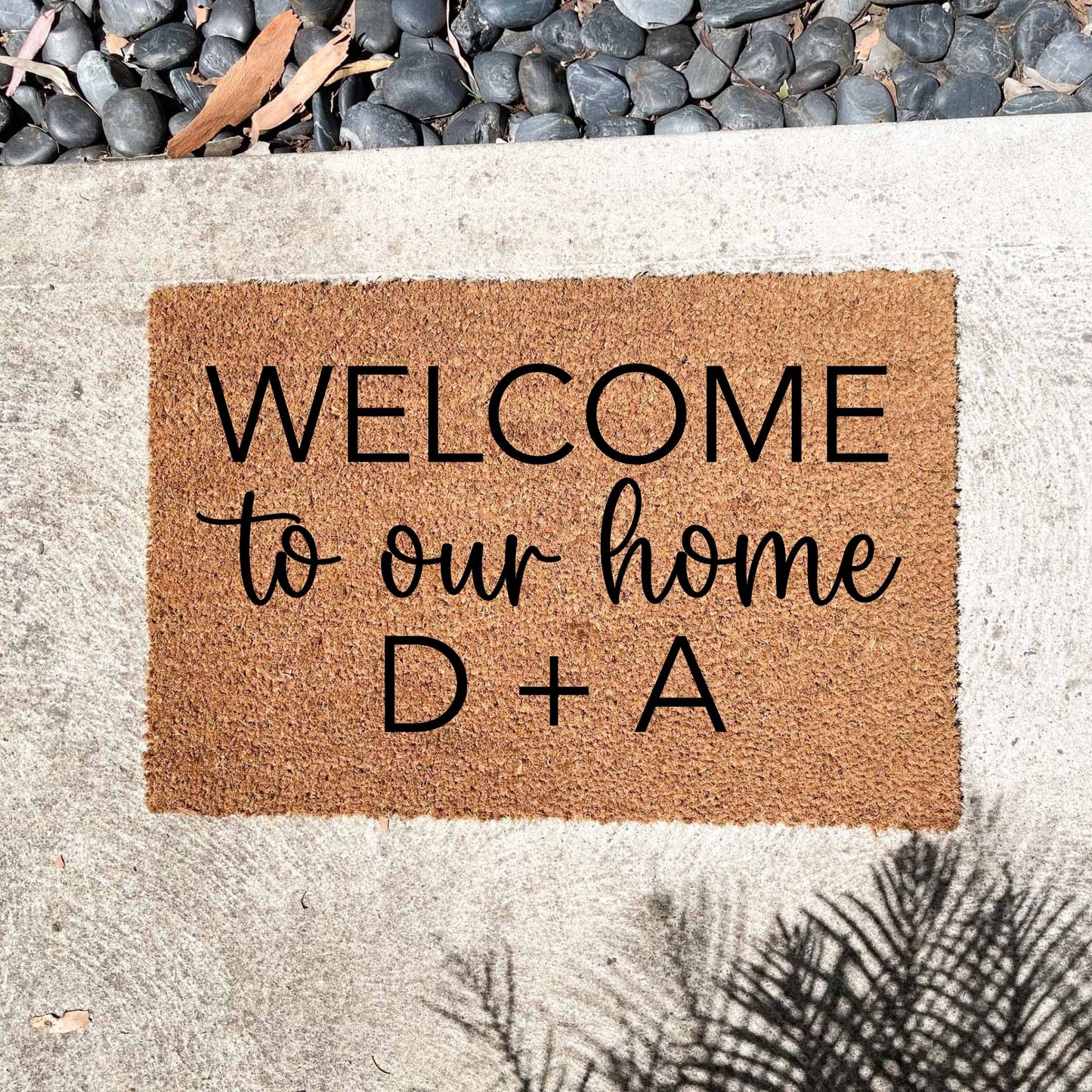 Custom Welcome to Our Home doormat, unique doormat, custom doormat, personalised doormat