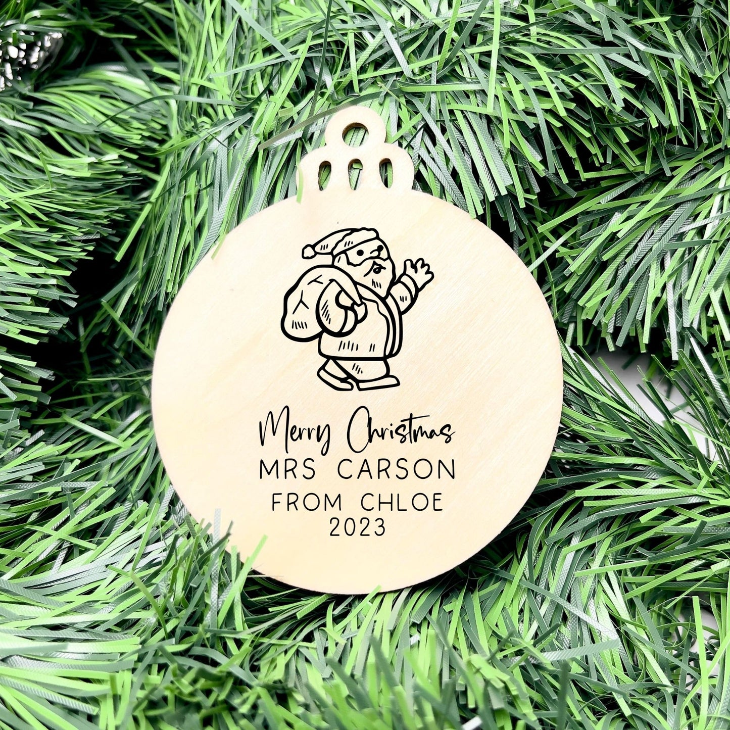 Personalised Teacher Bauble, Thank You Teacher Gift, Christmas Ornament for Teachers, End of Year Teacher Gift, Educator Appreciation Gift