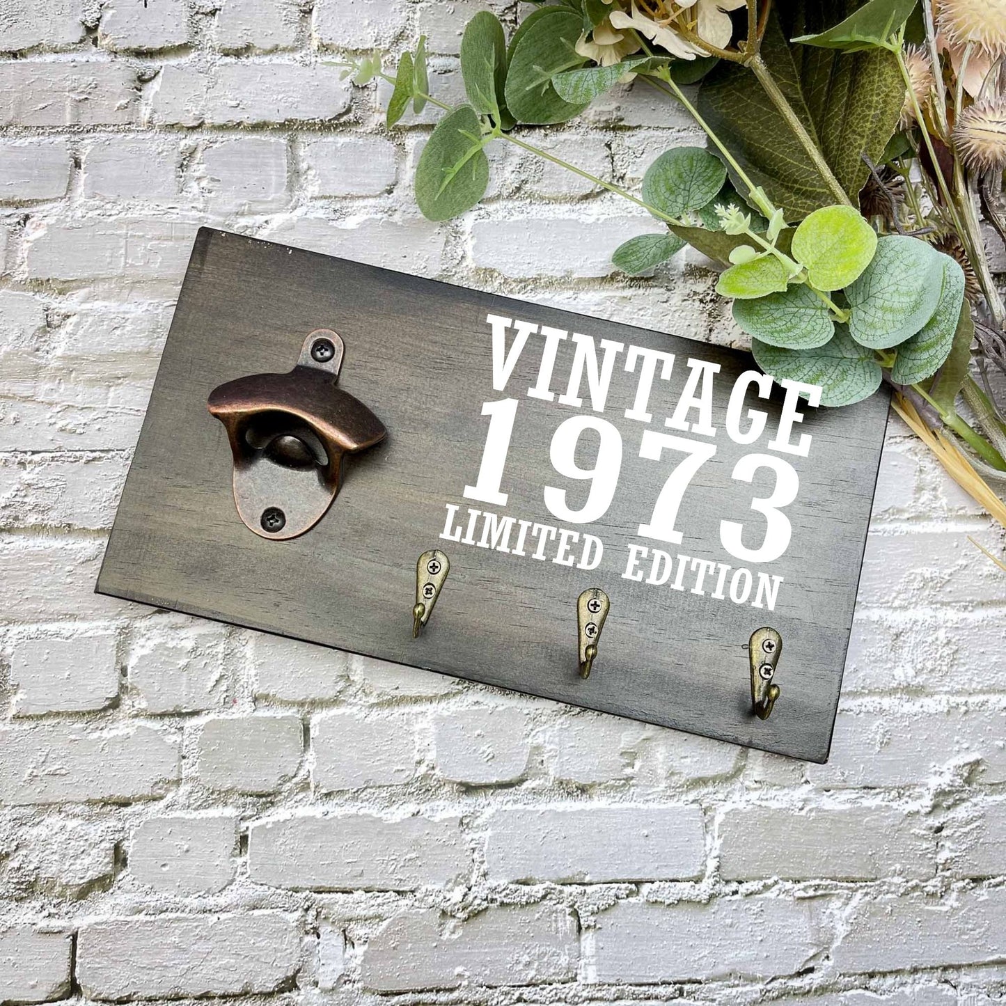 Vintage 50th Birthday beer sign, 1973 beer sign gift, 1974 birthday, 50th celebration, bottle opener sign