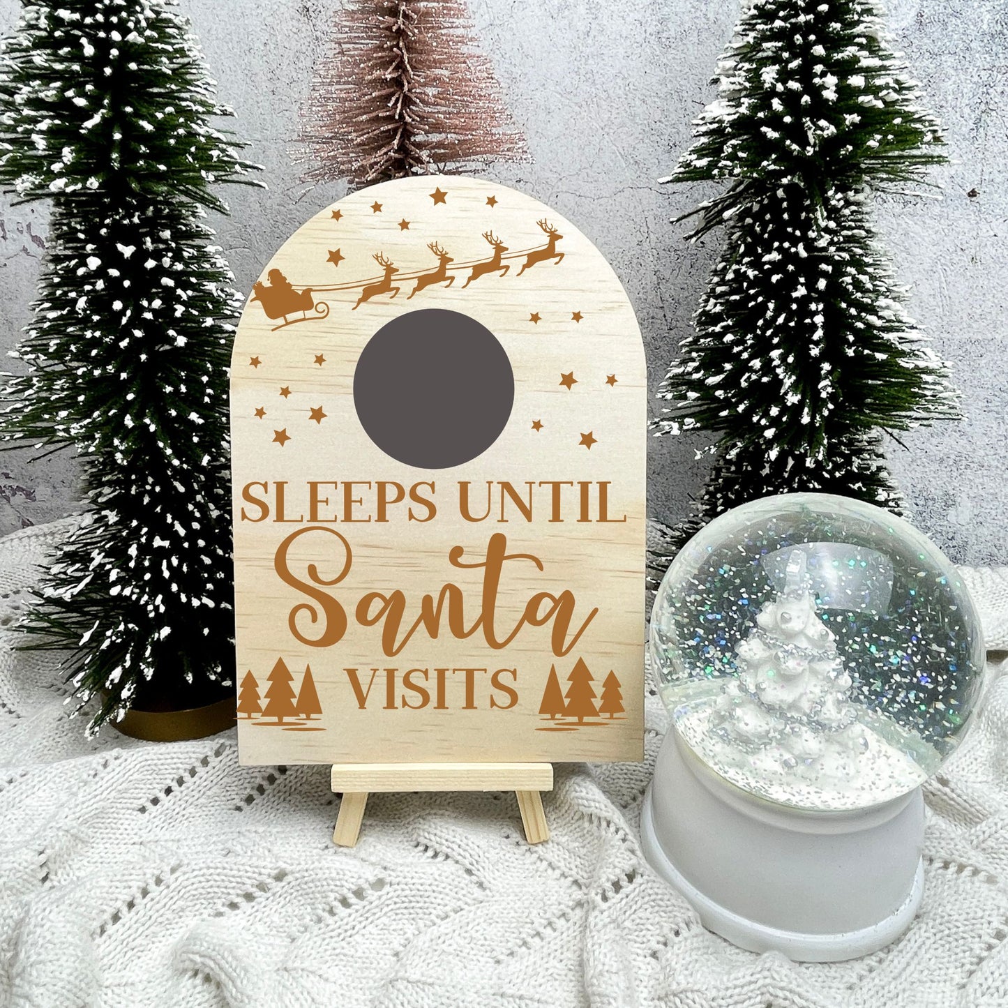 Santa Countdown, Sleeps Until Santa Visits Sign, Christmas Countdown, Kids Christmas, Countdown Board