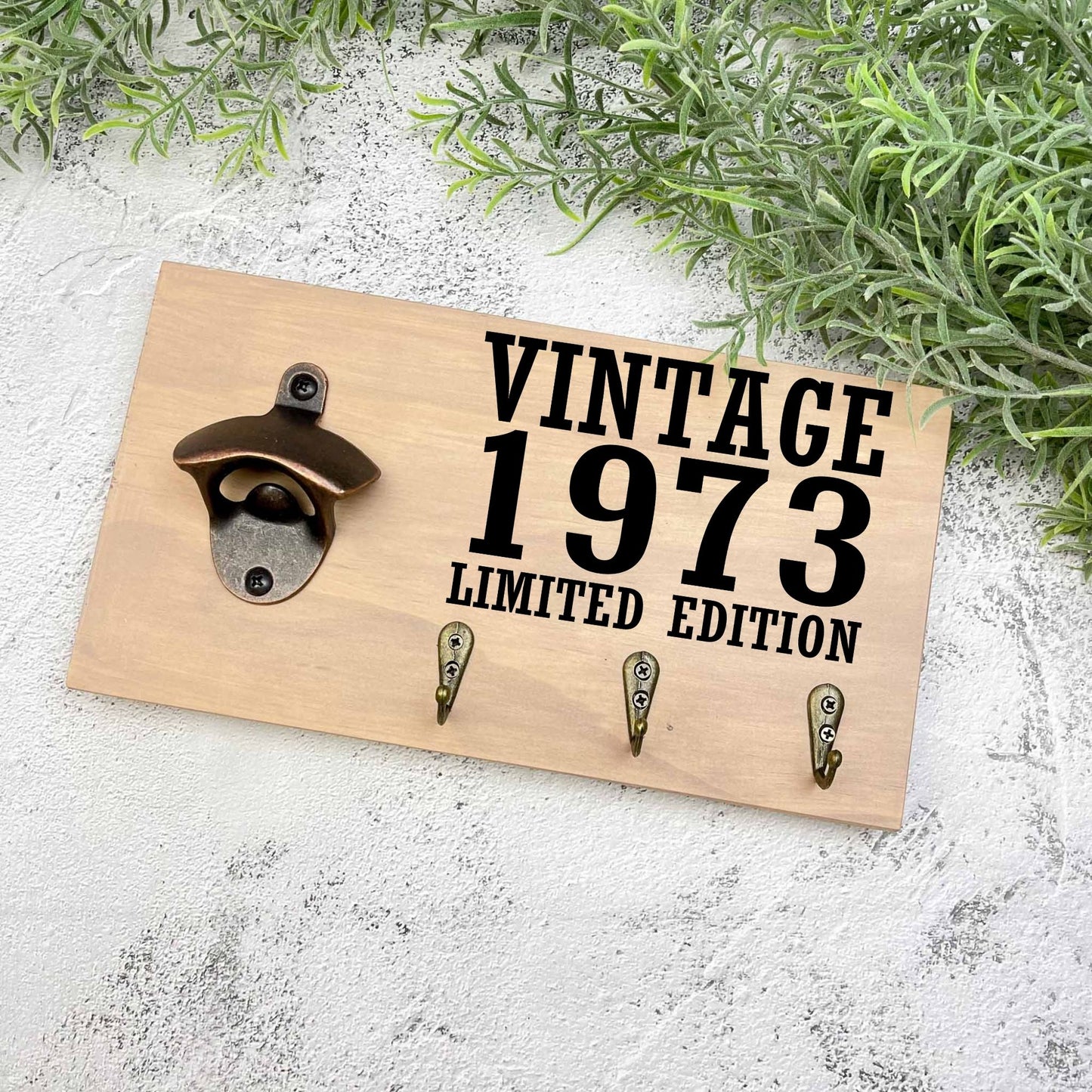 Vintage 50th Birthday beer sign, 1973 beer sign gift, 1974 birthday, 50th celebration, bottle opener sign