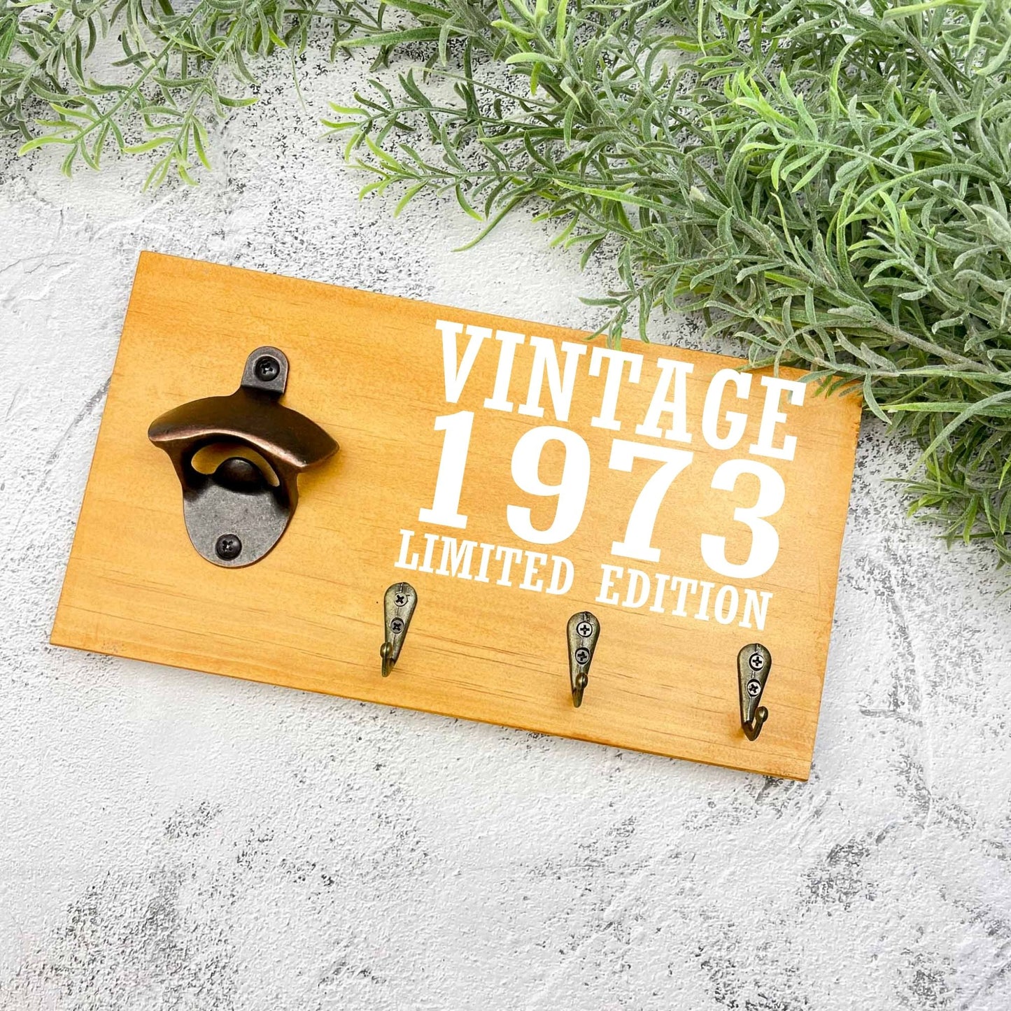 Vintage 50th Birthday beer sign, 1973 beer sign gift, 1974 birthday, 50th celebration, bottle opener sign