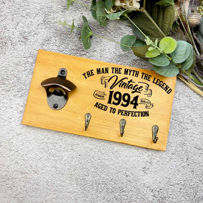 The man the myth the legend 30th Birthday beer sign, 1993 beer sign gift, 1994 birthday, 30th celebration, bottle opener sign